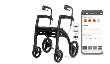 Rollz Motion Rhythm mat zwart parkinson rollator met cues