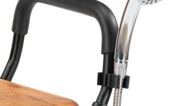 MultiMotion douchekruk met armsteunen - Lichte houtprint
