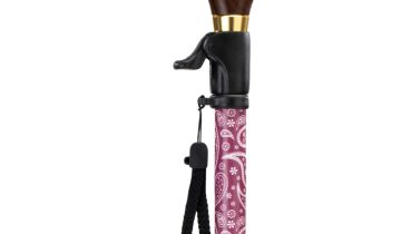 MultiMotion wandelstok met drukknop bediening - Rood paisley