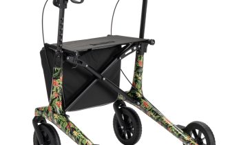 MultiMotion Carbon rollator - Bloemen print - M