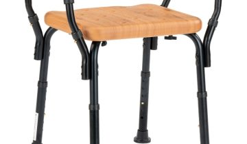 MultiMotion douchekruk met armsteunen - Lichte houtprint