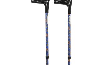 MultiMotion elleboogkrukken met print - Paisley blauw