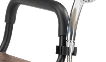 MultiMotion douchekruk met armsteunen - Donkere houtprint