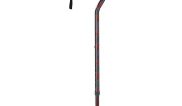 MultiMotion wandelstok met offset handvat - Groen Paisley