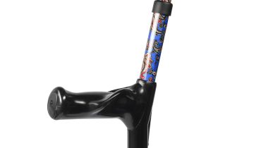MultiMotion elleboogkrukken met print - Paisley blauw