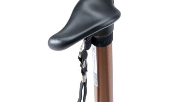 MultiMotion wandelstok met anatomisch handvat - Links - Bruin