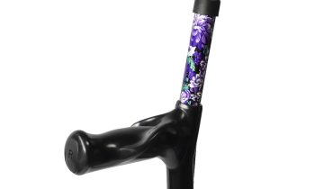 MultiMotion elleboogkrukken met print - Bloemen paars