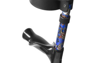 MultiMotion elleboogkrukken met print - Paisley blauw